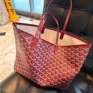Goyard Burgundy Tote Bag